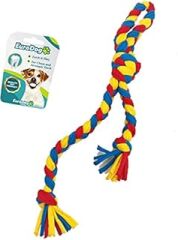 EuroDog Düğümlü Diş İpi Sarı Mavi Kırmızı 42 Cm