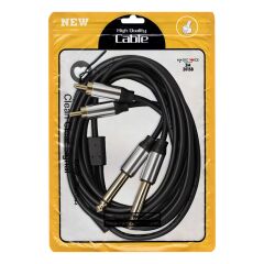LD398 2X6.3 MM MONO ERKEK + 2XRCA ERKEK 3 METRE KABLO