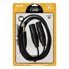 LD390A CANON ERKEK DİŞİ + 6.3 MM STEREO ERKEK 1.5 METRE KABLO