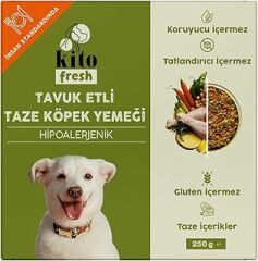 Kito Fresh Tavuk Etli Taze Köpek Yemeği, 250gr