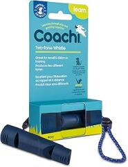 Company of Animals Coachi çift tonlu düdük, 2 köpek antrenmanı, farklı komandolar alıştırma, sağlam malzeme, ayarlanabilir yansıtıcı taşıma bandı, geri çağırma antrenmanı, hafif ve kompakt, köpek ve köpek yavrusu