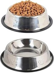 Orret Home Paslanmaz Çelik Kedi,Köpek Mama Ve Su Kabı,Kaymaz Tabanlı (18 Cm)