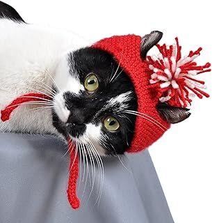 X-Perk Örme Kedi Şapkası Ponponlu Yılbaşı Şapkası