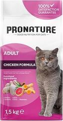 Pronature Yetişkin Kedi Maması Tavuk ve Pirinçli 1,5 Kg