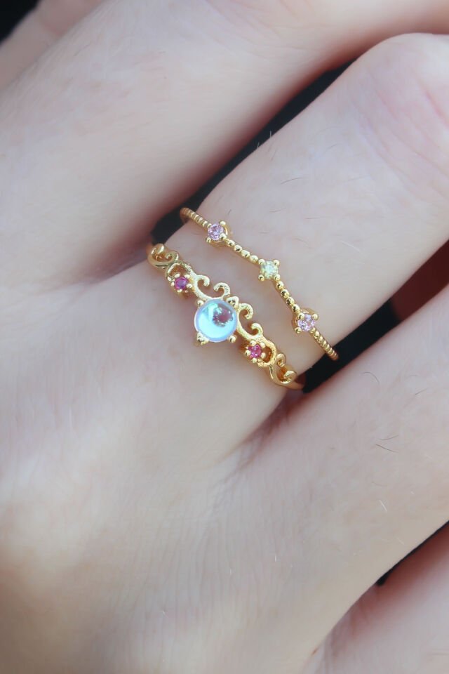 Gold Renk  Zirkon Taşlı Model Kadın Yüzük