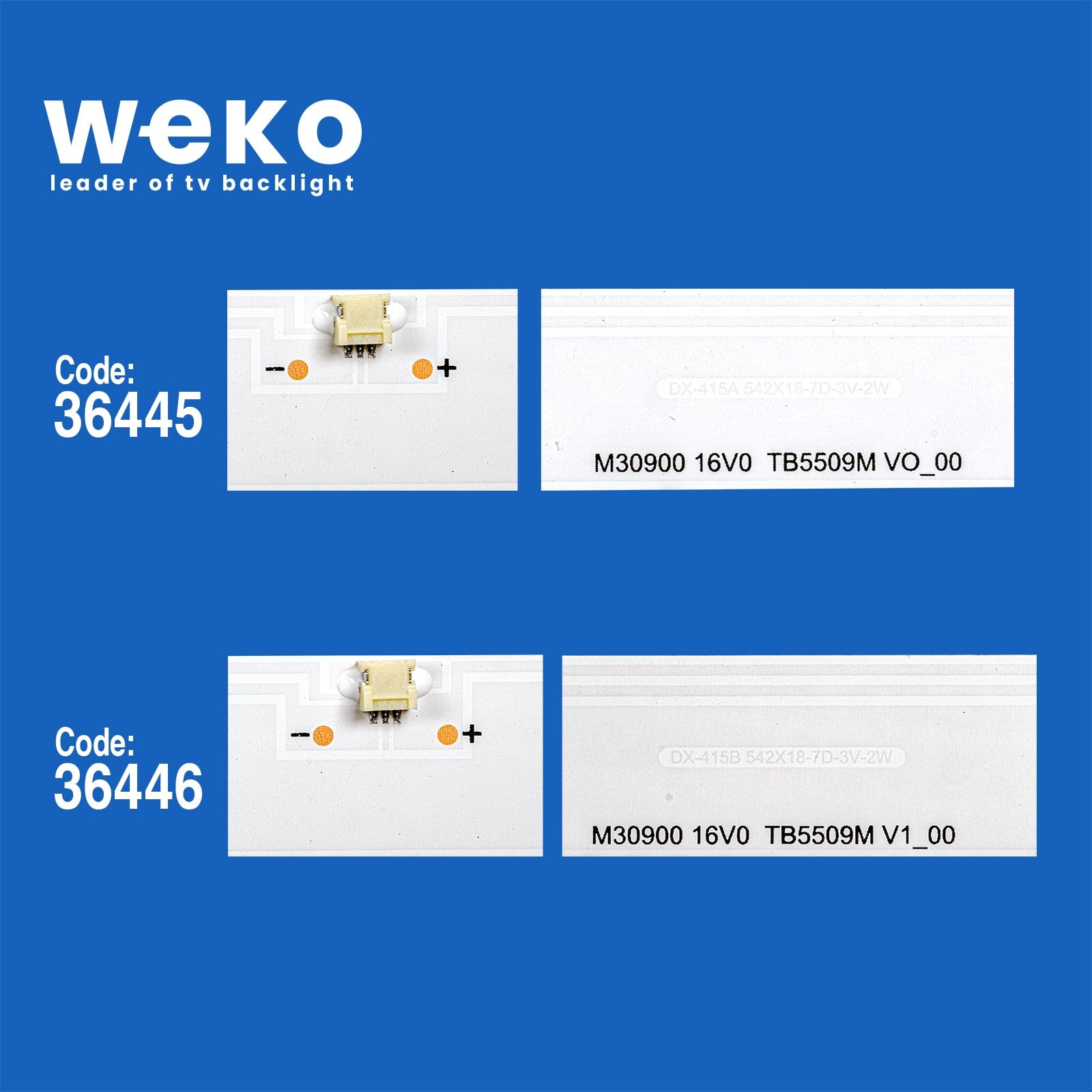 5425 36445X8 36446X8 TB5509M V0_00 16 ADET LED BAR