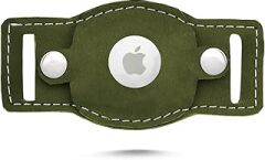 Kanibey Monchin Gerçek Deri Army Green Air Tag Kılıf (Gümüş Detaylı) Yeşil L
