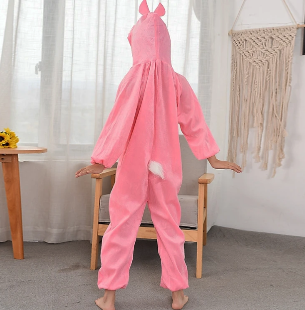 Çocuk Tavşan Kostümü Pembe Renk 2-3 Yaş 80 cm