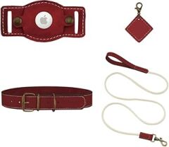 Kanibey Monchin Gerçek Deri Bordeaux Tasma Takımı (Antik Sarı Detaylı) Bordo M