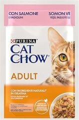 Purina Cat Chow Pouch Somonlu ve Yeşil Fasulyeli Yetişkin Kediler İçin Yaş Mama 85gr x 26 Adet