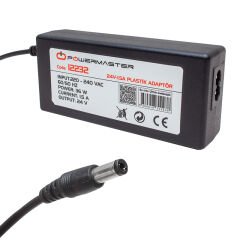 PM-12232 24 VOLT - 1.5 AMPER 5.5*2.5 MM UÇLU PLASTİK KASA MASAÜSTÜ ADAPTÖR