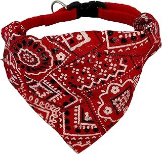 ERTEMI Üçgen Fularlı Kedi ve Küçük Köpek Tasması 21 ve 35 cm Arası Ayarlanabilir Kırmızı