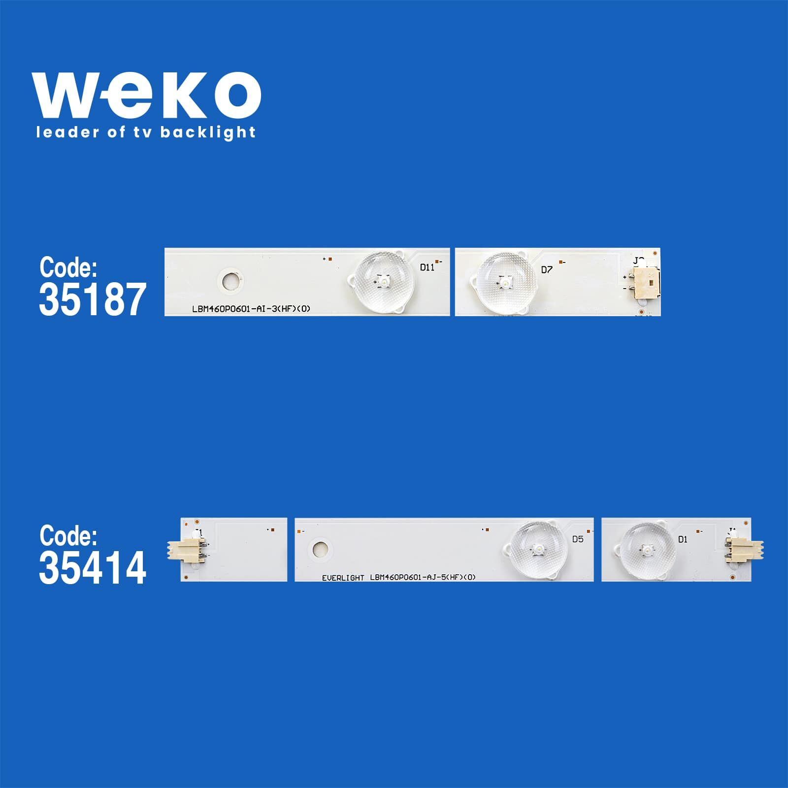 5140 35187X6 35414X6 EVERLIGHT LBM460P0601 12 ADET LED BAR