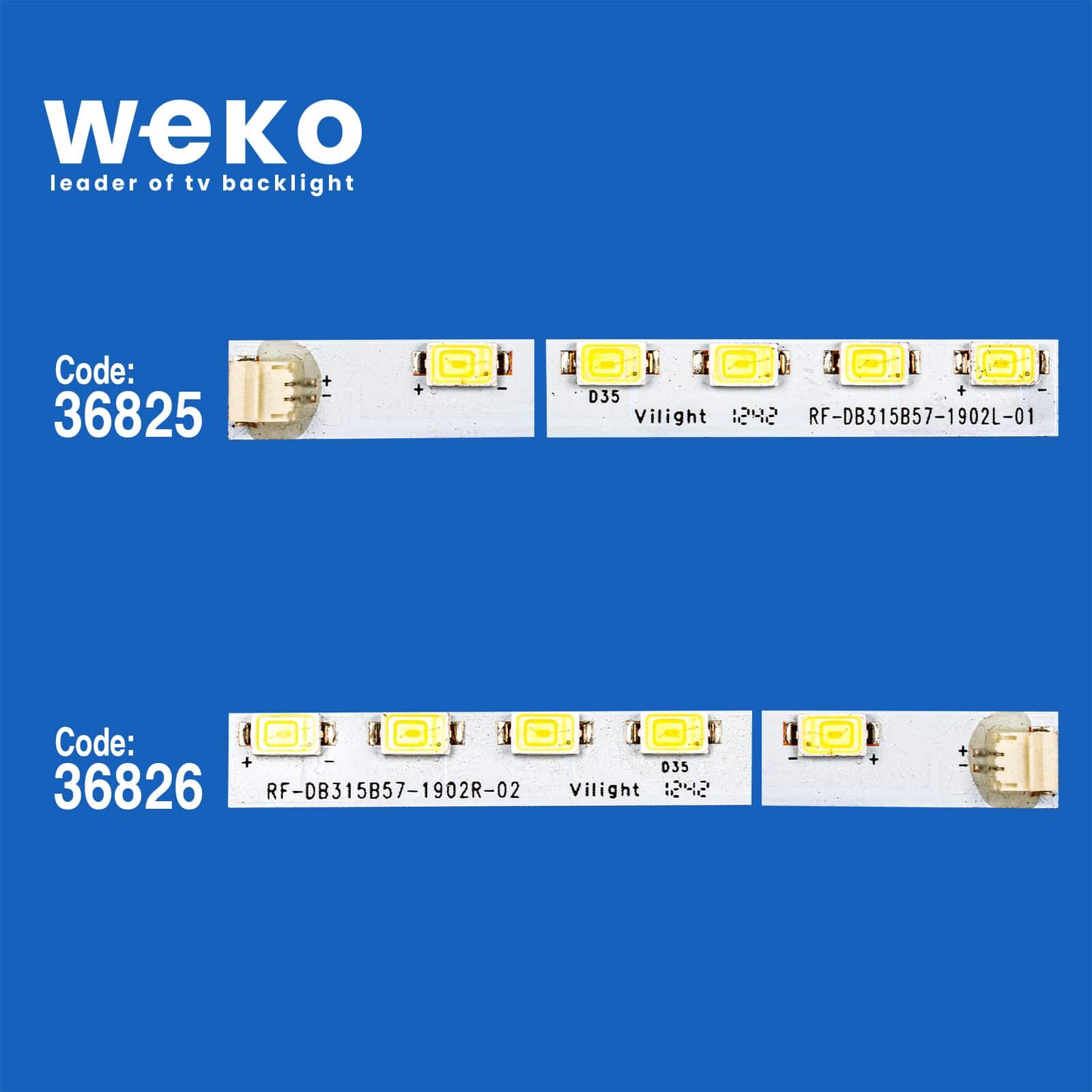 6019 36825X1 36826X1 RF-DB315B57-1902L/R 2 ADET LED BAR (38LED)