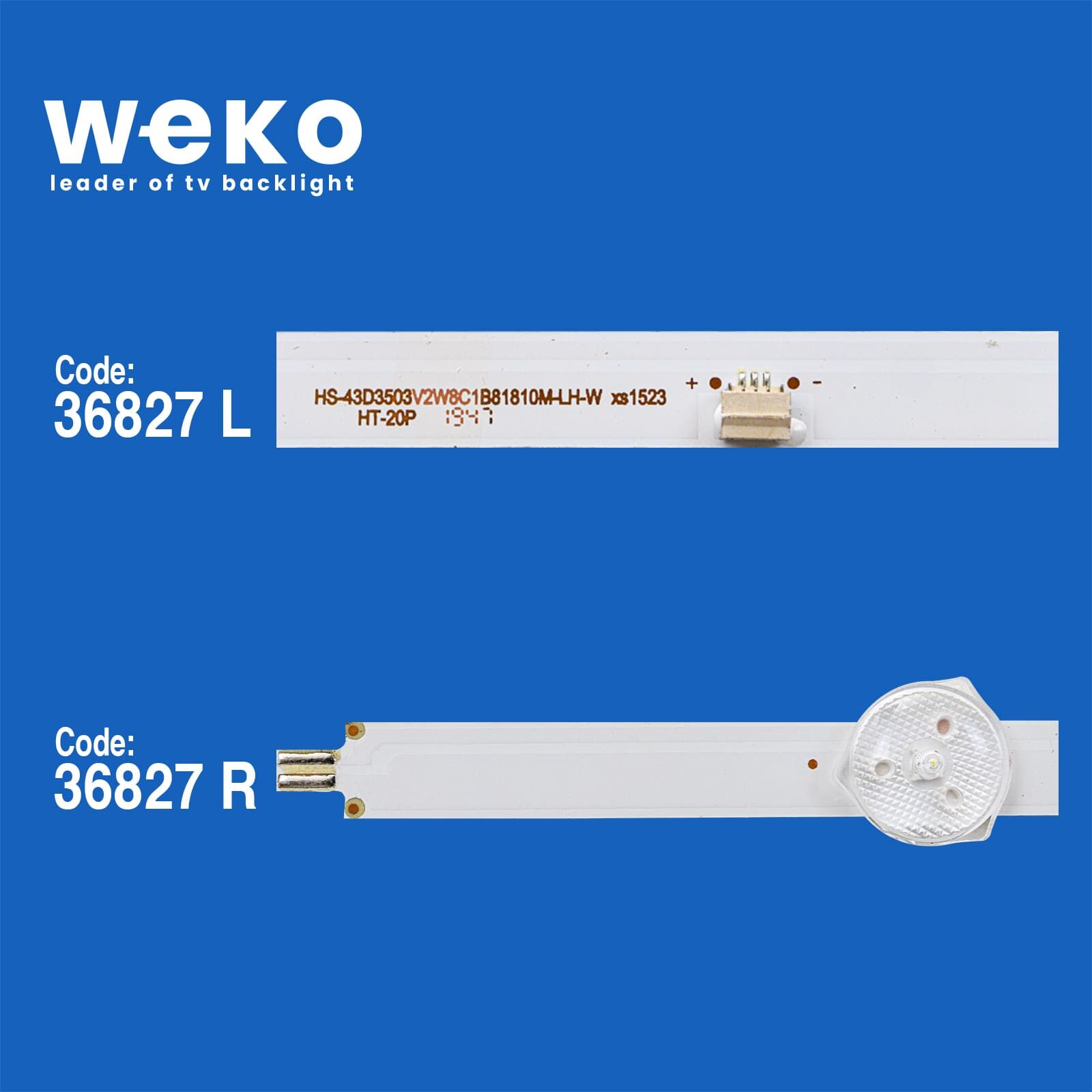 6020 36827X3 JL.D43081330-044AS-M 3 ADET LED BAR BÖLÜNMÜŞ 6 ADET LED BAR