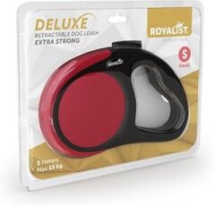 Royalist Deluxe Extra Strong Otomatik Köpek Gezdirme Tasması Kırmızı Small 3M
