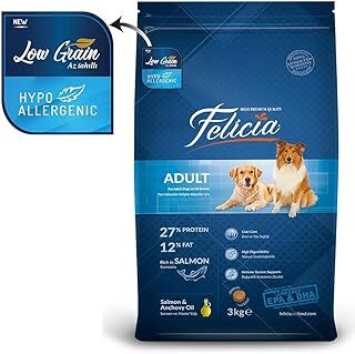 Felicia Düşük Tahıllı Hipoalerjenik Somonlu Orta Ve Büyük Irk Yetişkin Köpek Maması 3kg