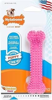 Nylabone Yavru Çiğnemek Diş Çıkarma Yumuşak Kemik Tavuk Pintie Pembe