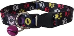 PETTY COMFORT-Kedi tasması-Zilli kedi tasması-Kolon tasma-Yüksek kalite-Yerli üretim-Ayarlanabilir Kedi Boyun Tasması 22-30 cm (Renkli, Pati)