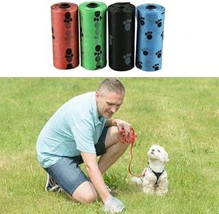 Utkusan Evcil Hayvanlar Için Pati Desenli 4'lü Kedi Köpek Kaka Poşeti Torbası