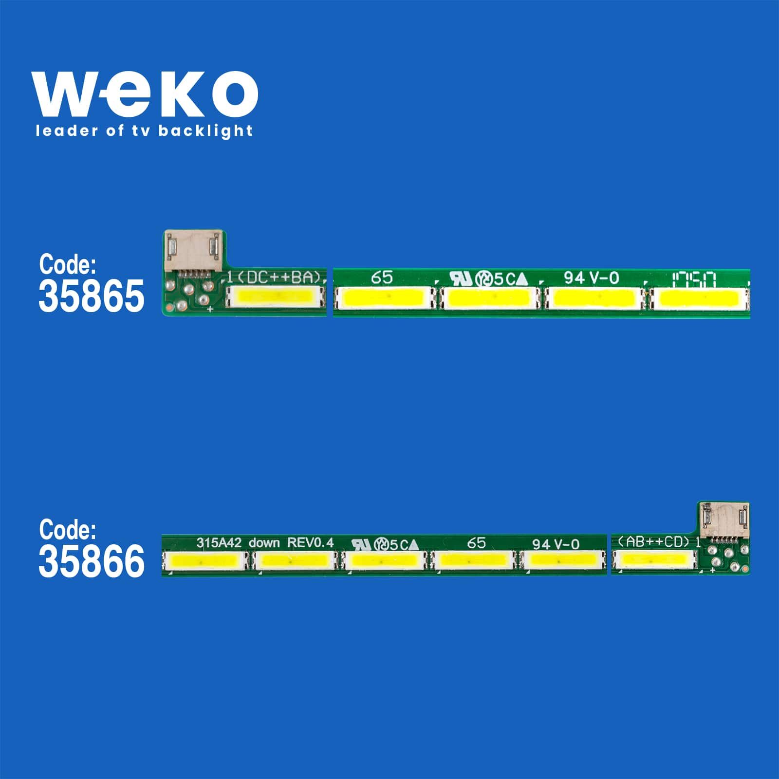 5246 35865X2 35866X2 315A42 DOWN/315A42 UP 4 ADET LED BAR (76LED)