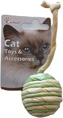 Beeztees Eastland 550201 Tüylü Doğal Top Kedi Oyuncağı, 4.5 Cm
